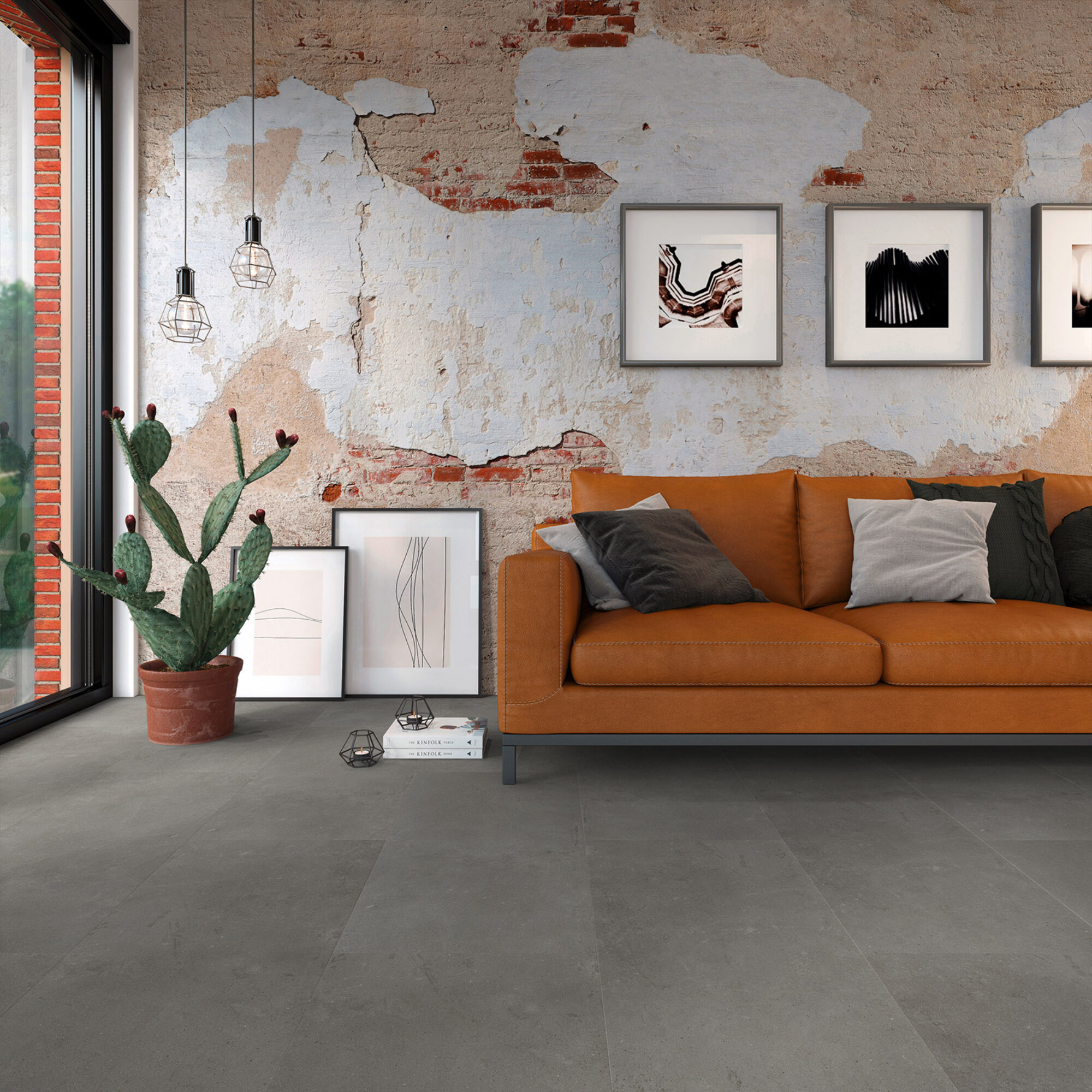 kamer met grijze pvc tegelvloer vivafloors