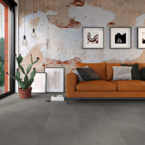 kamer met grijze pvc tegelvloer vivafloors