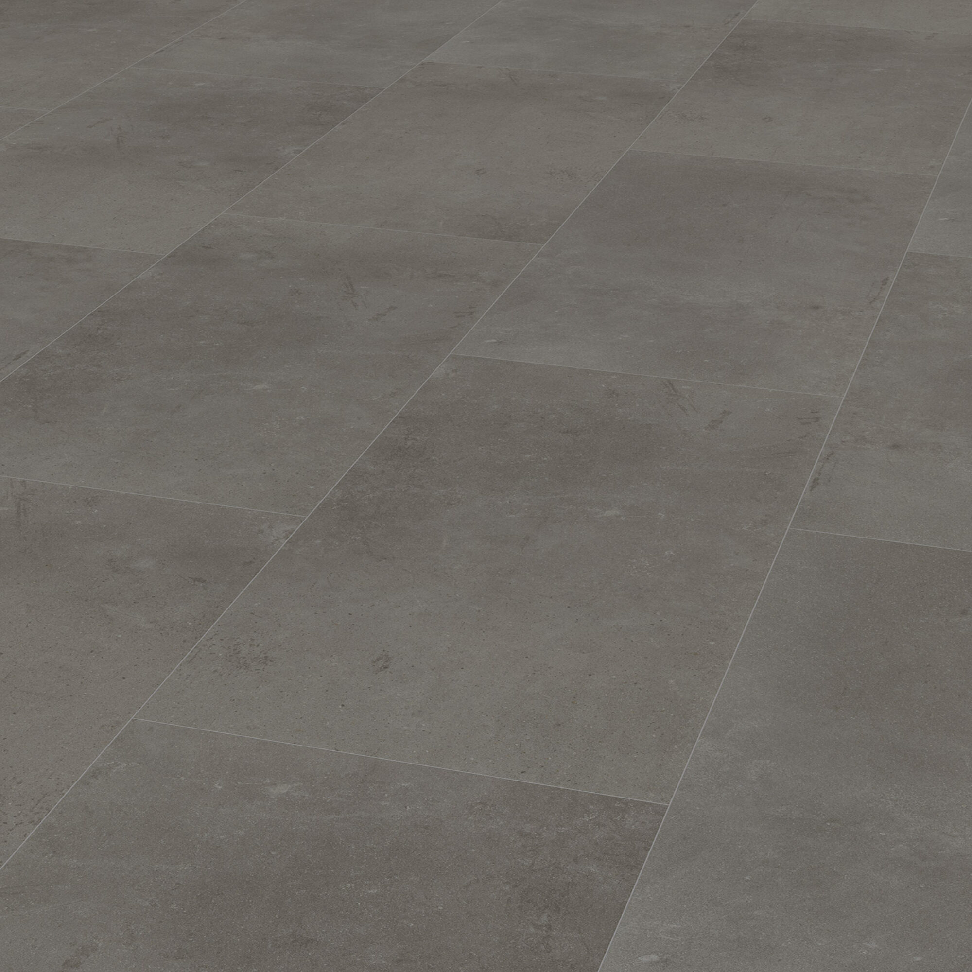 pvc grijze tegel vloer 1810 van vivafloors schuin perspectief