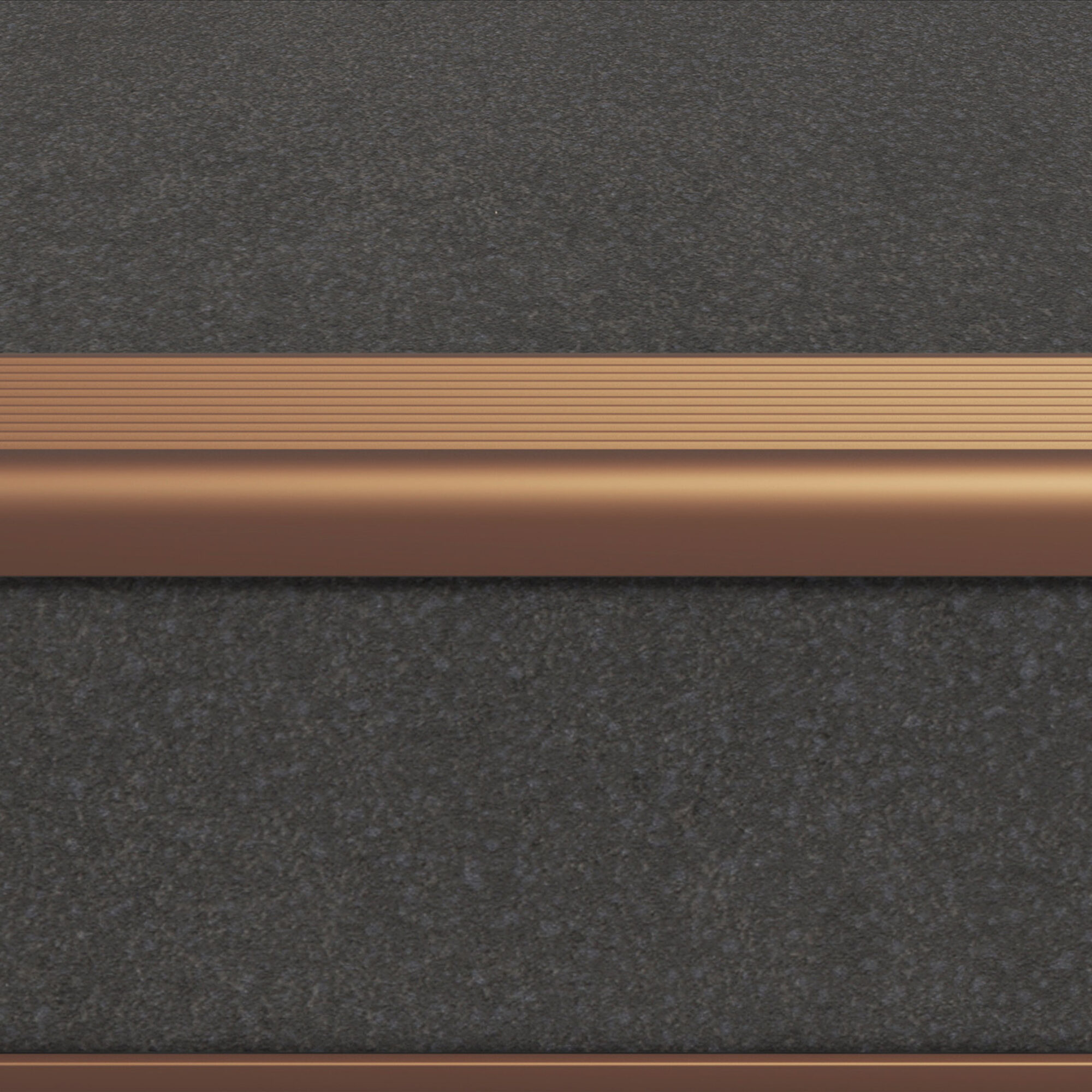 donkere traprenovatie met brons profiel