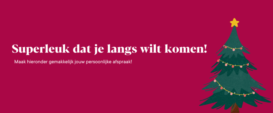 banner afspraak maken kerst - oud en nieuw