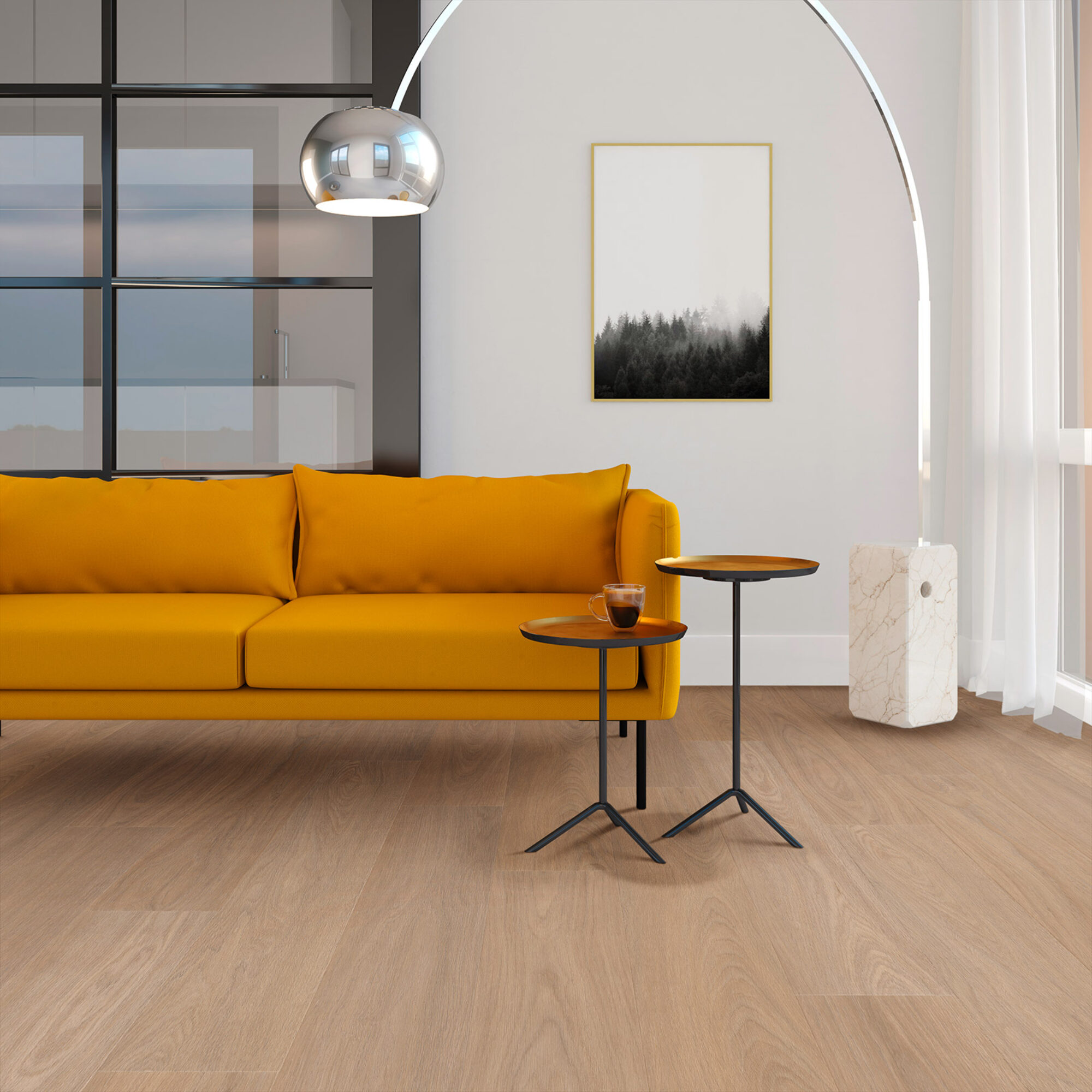 Eiken 7870 vloer in moderne kamer