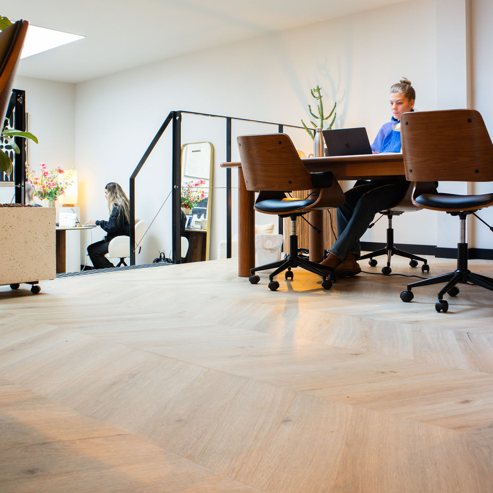 Hongaarse punt vloer op kantoor