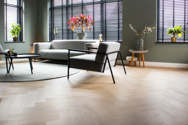 Pvc vloer nieuwbouwhuis woonkamer